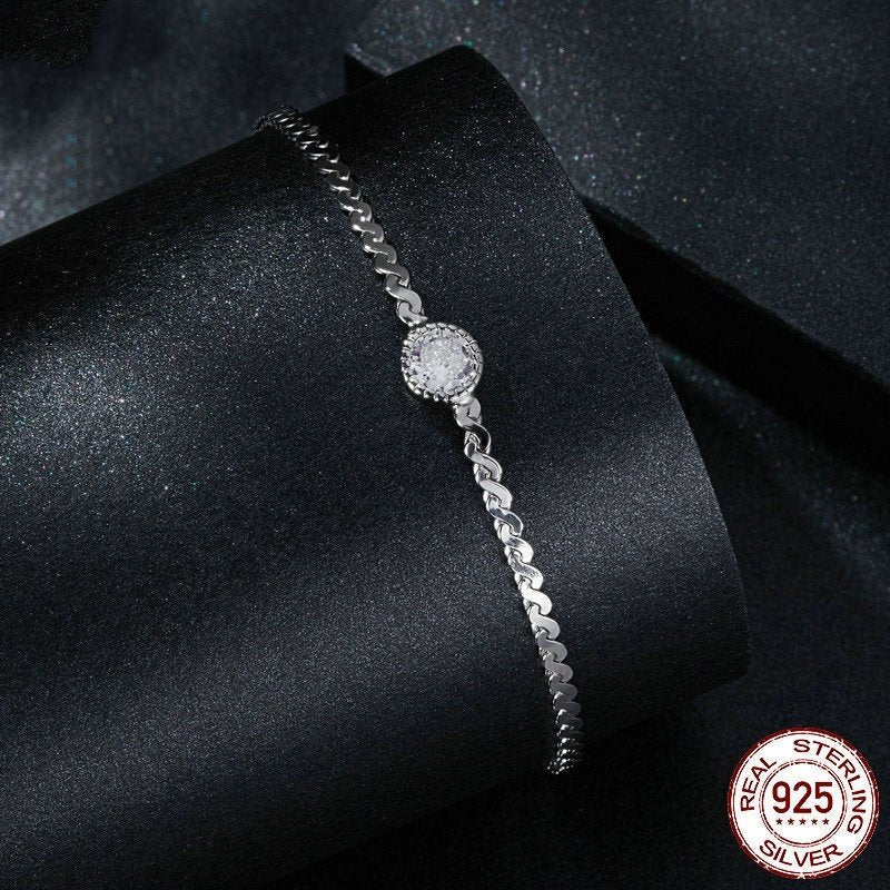 925 Sterling Silver Shining Moissanite Bracelet