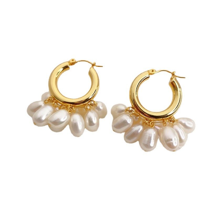Classic Gold Pearl Stud Earrings | 18K Gold Plated | Bridal & Bridesmaid Gift Jewelry