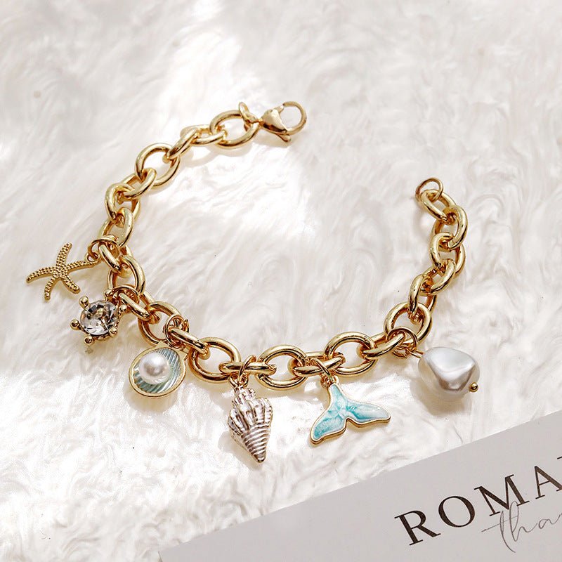 Surfer Girl Initial Necklace Waterproof Boho Gift for Women Non-Tarnish Adjustable Beach Jewelry