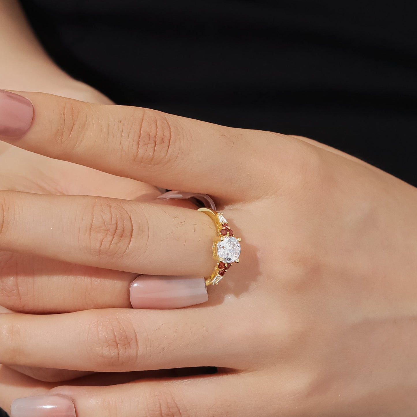 1 Carat Halo Moissanite Ring for Women, 925 Silver Engagement & Anniversary Gift