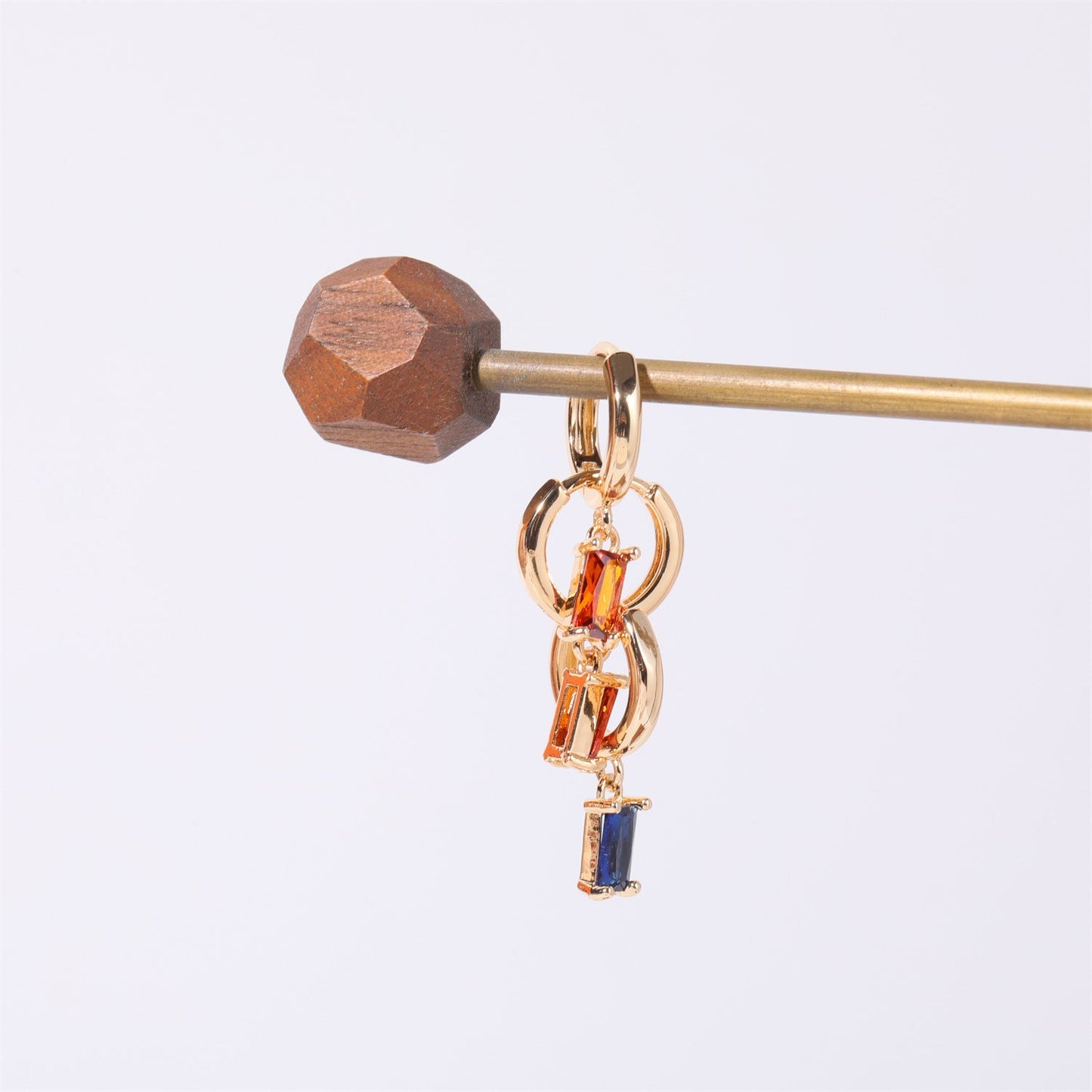 14k Gold Birthstone Huggie Hoops | Personalized Gemstone Earrings for Mom | Valentine's Day Gift