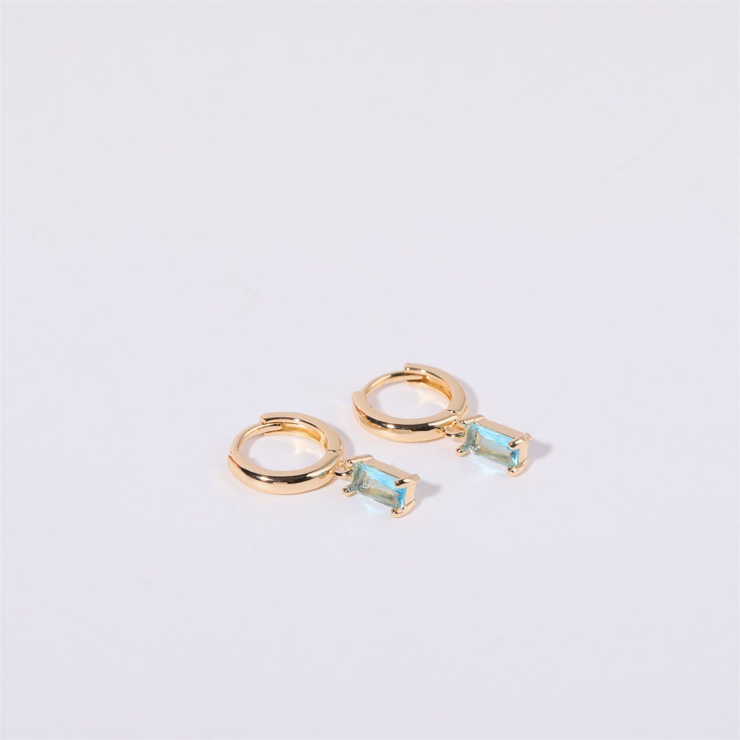 14k Gold Birthstone Huggie Hoops | Personalized Gemstone Earrings for Mom | Valentine's Day Gift