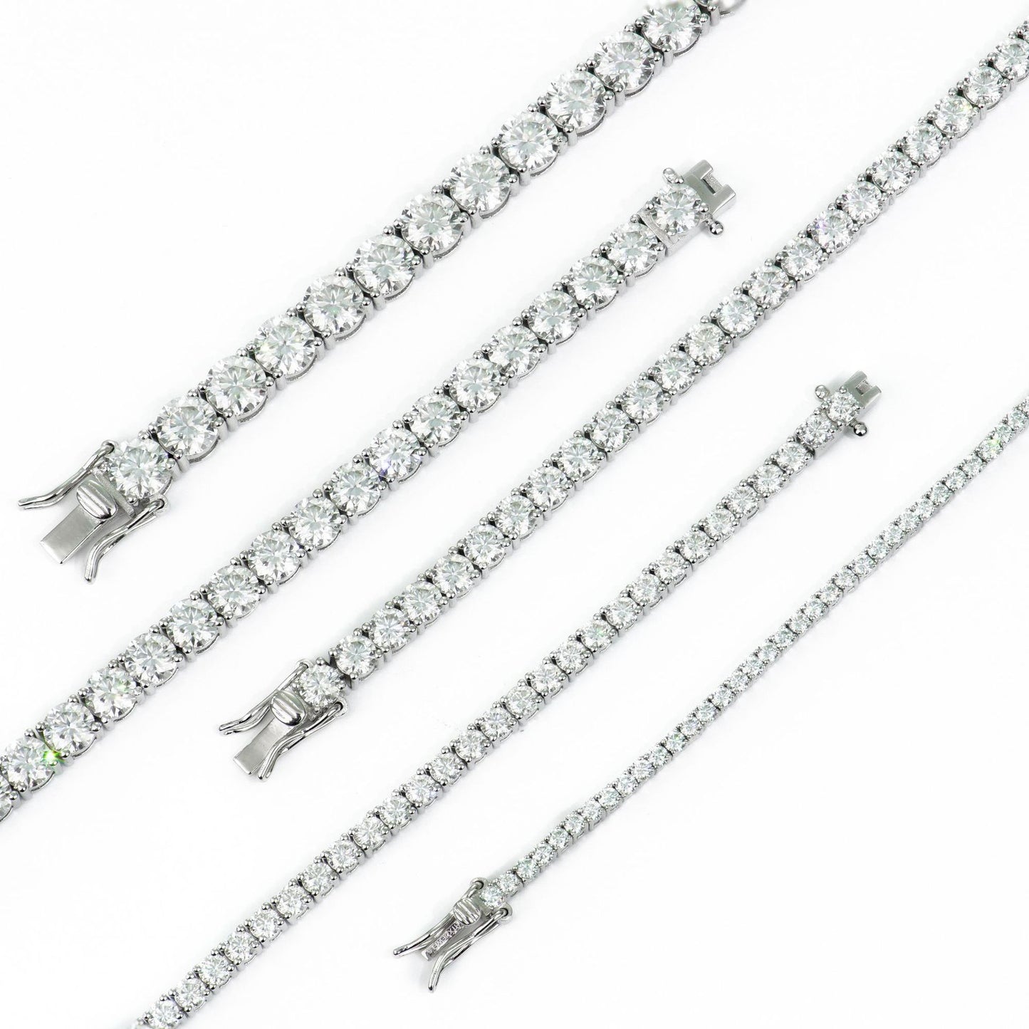 Moissanite Tennis Bracelet 925 Sterling Silver VVS Anniversary Gift
