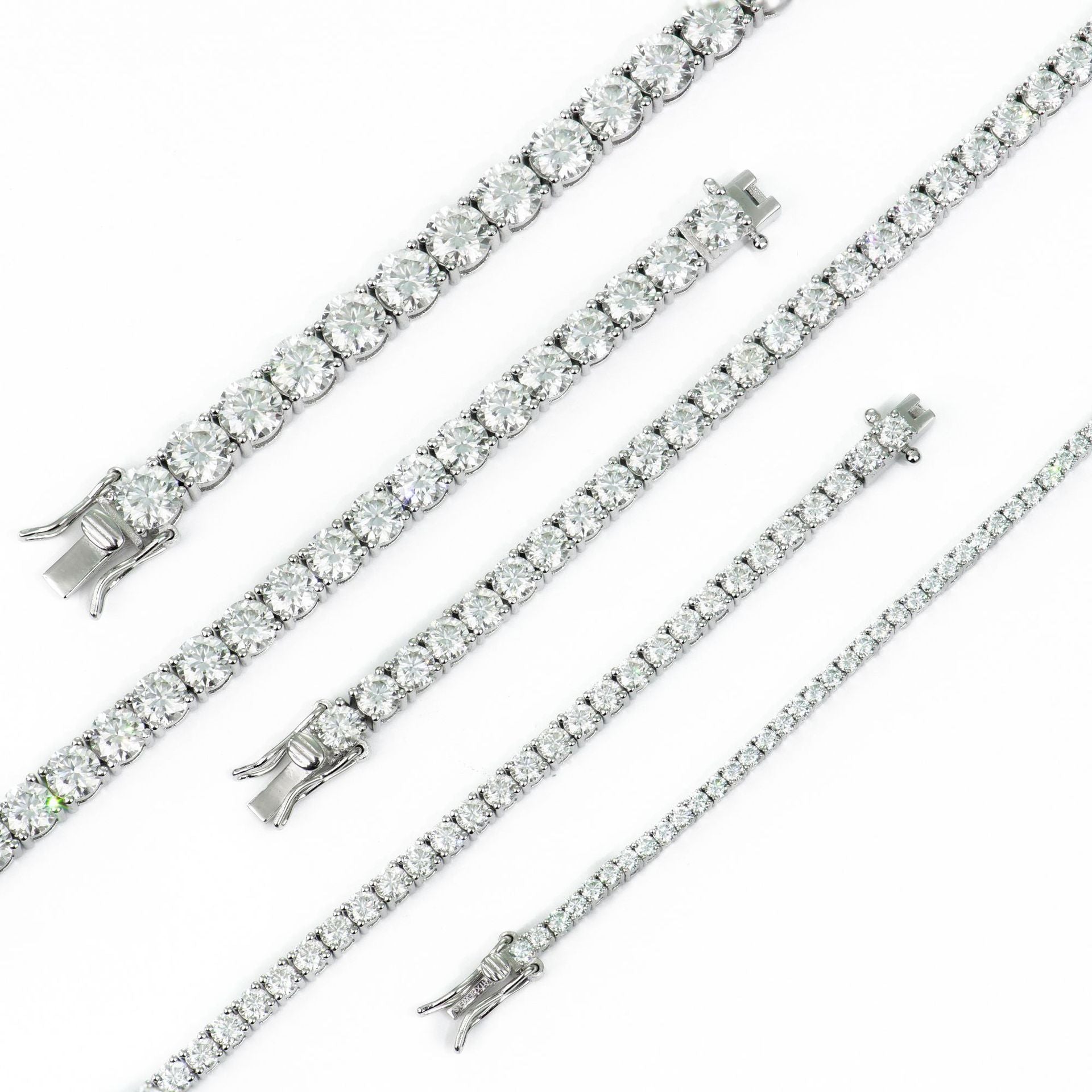 Moissanite Tennis Bracelet 925 Sterling Silver VVS Anniversary Gift