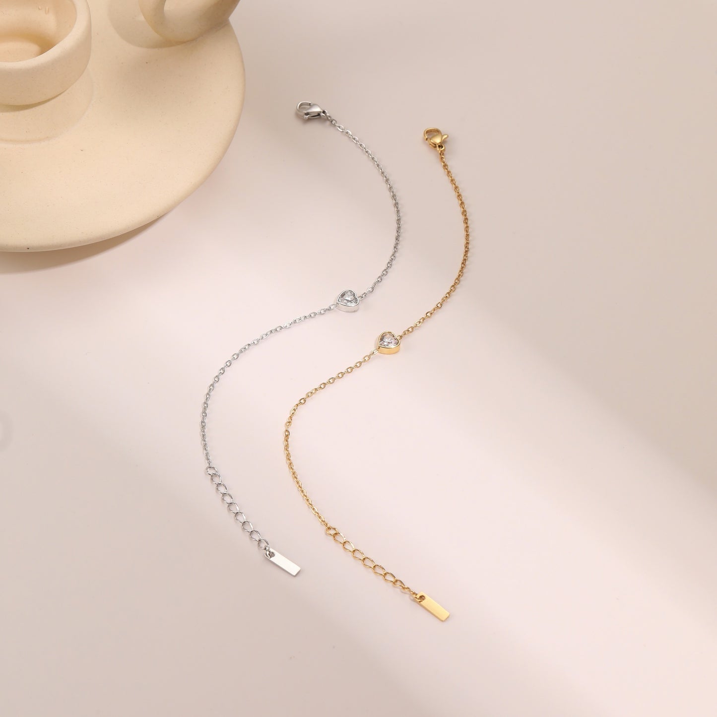 Love Zircon Bracelet 18k Gold Plated Stainless Steel