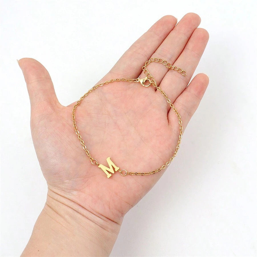 Initial Simple Anklet Gift For Her