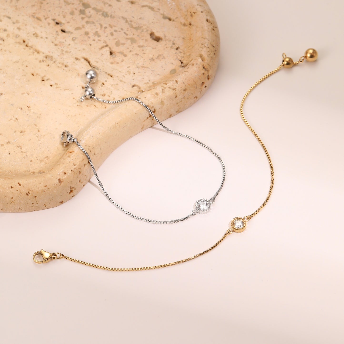 Love Zircon Bracelet 18k Gold Plated Stainless Steel