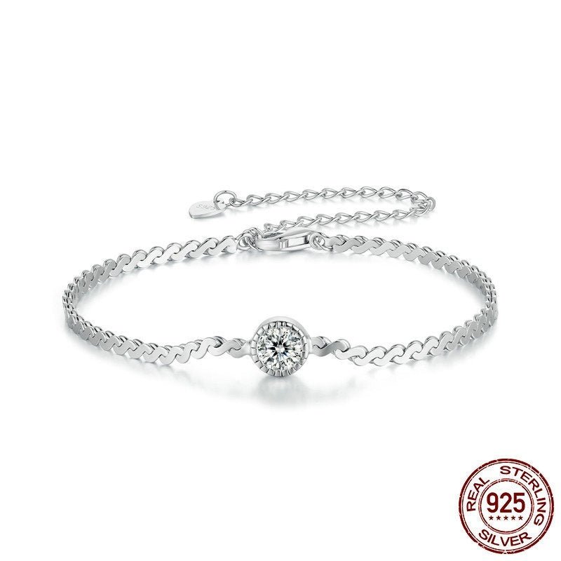 925 Sterling Silver Shining Moissanite Bracelet