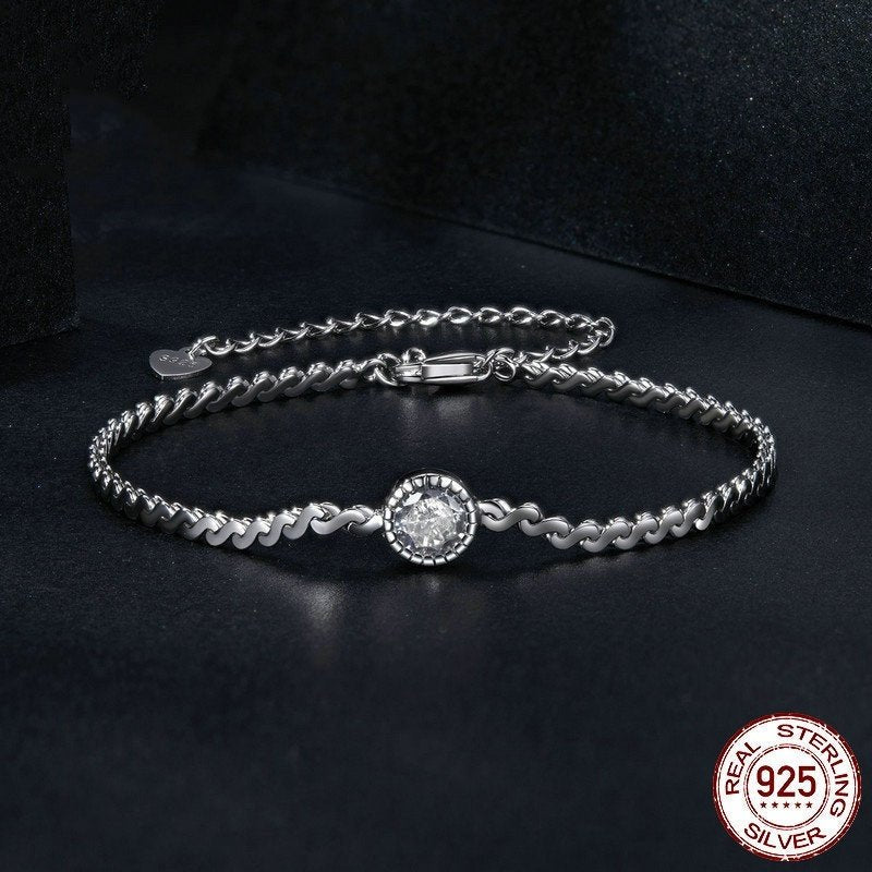925 Sterling Silver Shining Moissanite Bracelet
