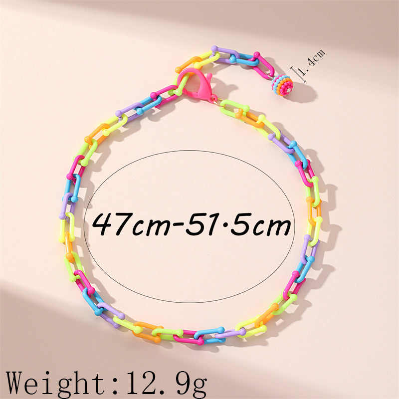 New Handmade Chain Stitching Anklet Handmade Color Fashion Double Layer