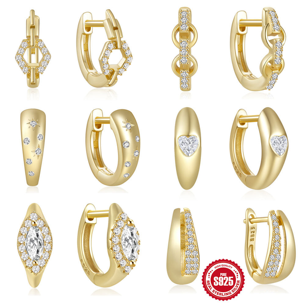 18K Gold Hoop Earrings Small Hoop Earrings Gold Huggie Mothers Day Gift Mom Gift for Her