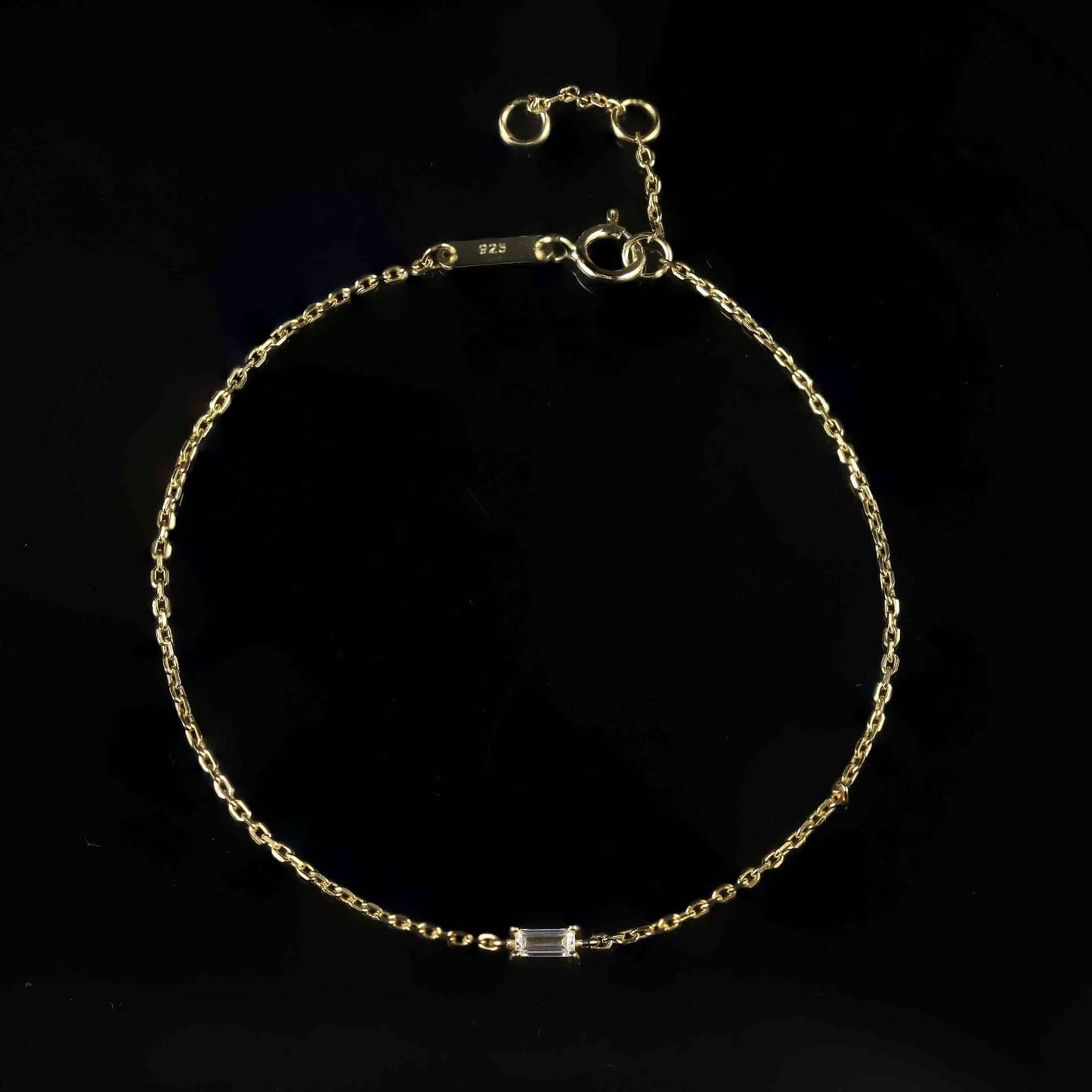 Emerald Cut Moissanite Bracelet 925 Sterling Silver Bracelet  Anniversary Birthday Mother's Day Gift for Her