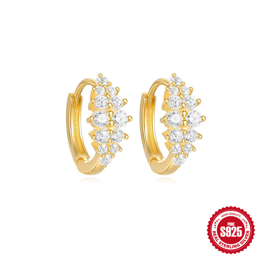 Dangling Kate Hoop Earrings Minimalist • Dainty Diamond Charm Earrings • Minimalist Huggie Hoops • Gifts for Her