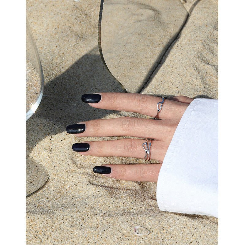 925 Sterling Silver Wave Ring - Boho Style Jewelry