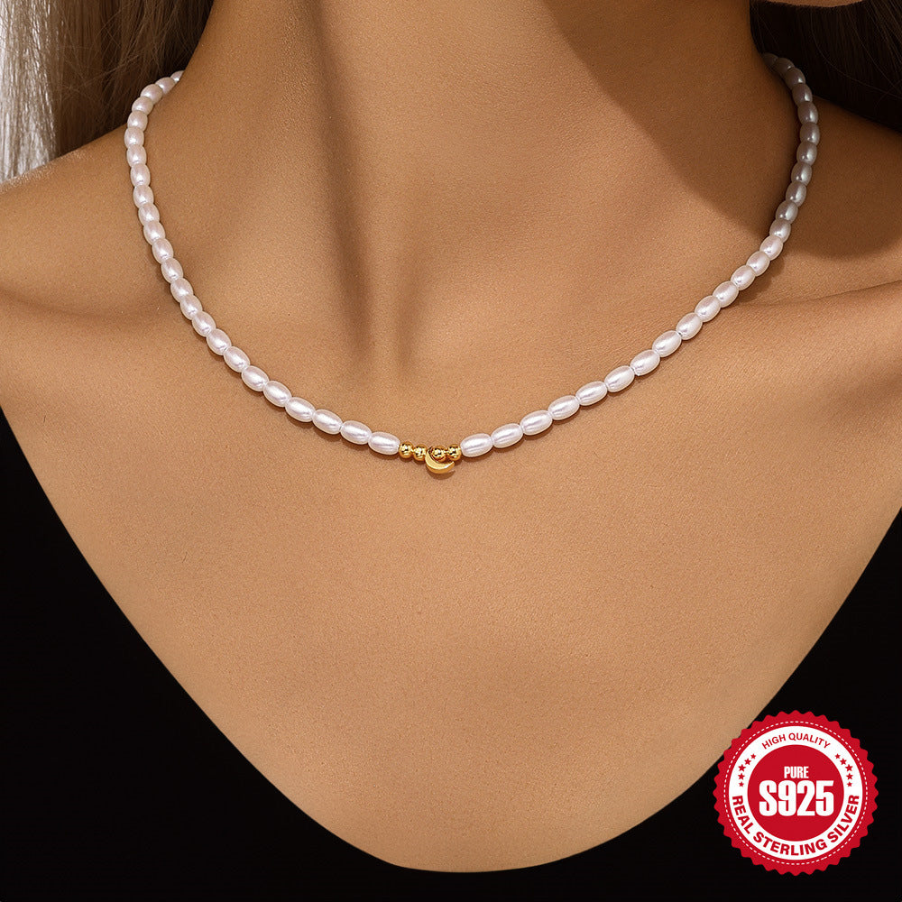 Natural Pearl Necklace with Gold Heart Star Moon Charm, Love Necklace, Freshwater Pearl Pendant, Pearl Pendant, Christmast Gift for Her, Gift for Mom