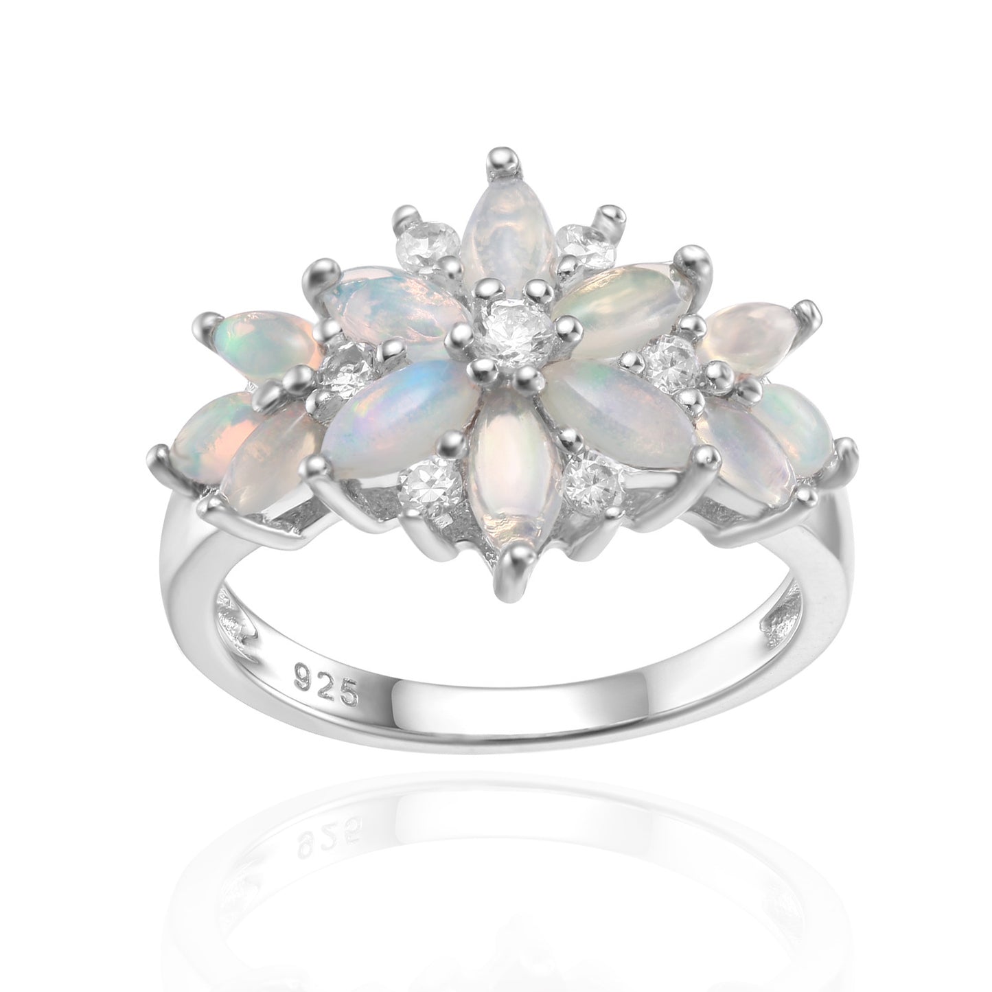 Natural Gemstones Promise Engagement Ring