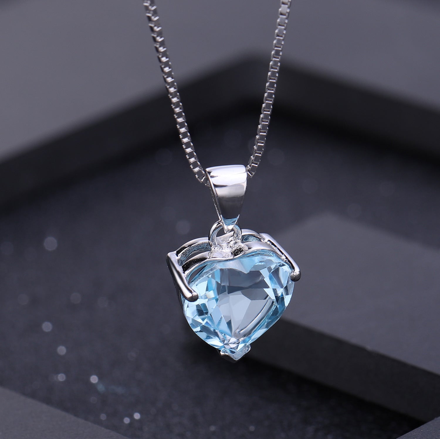 Love Topaz | Amethyst | Garnet Pendant Necklace 925 Sterling Silver Natural Colored Treasure Pendant