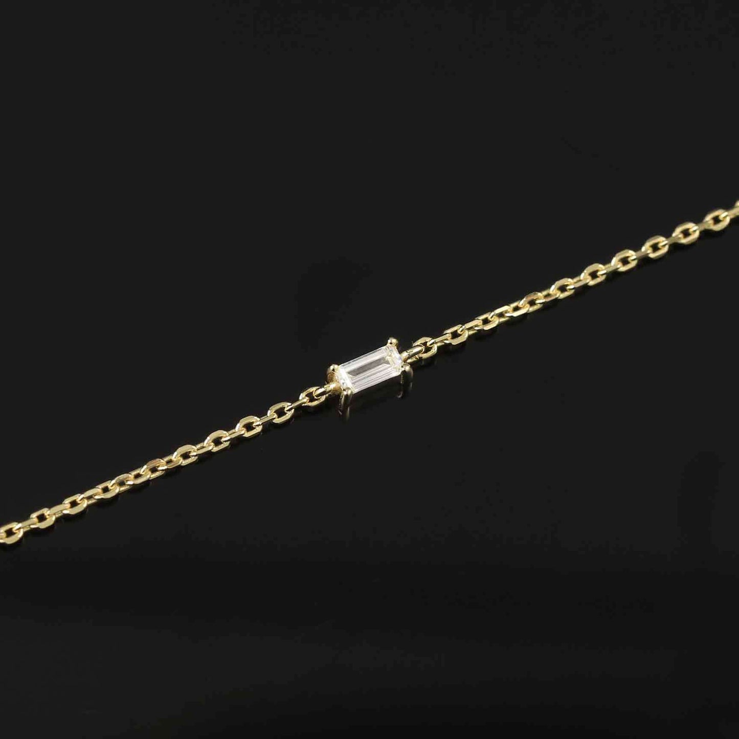 Emerald Cut Moissanite Bracelet 925 Sterling Silver Bracelet  Anniversary Birthday Mother's Day Gift for Her