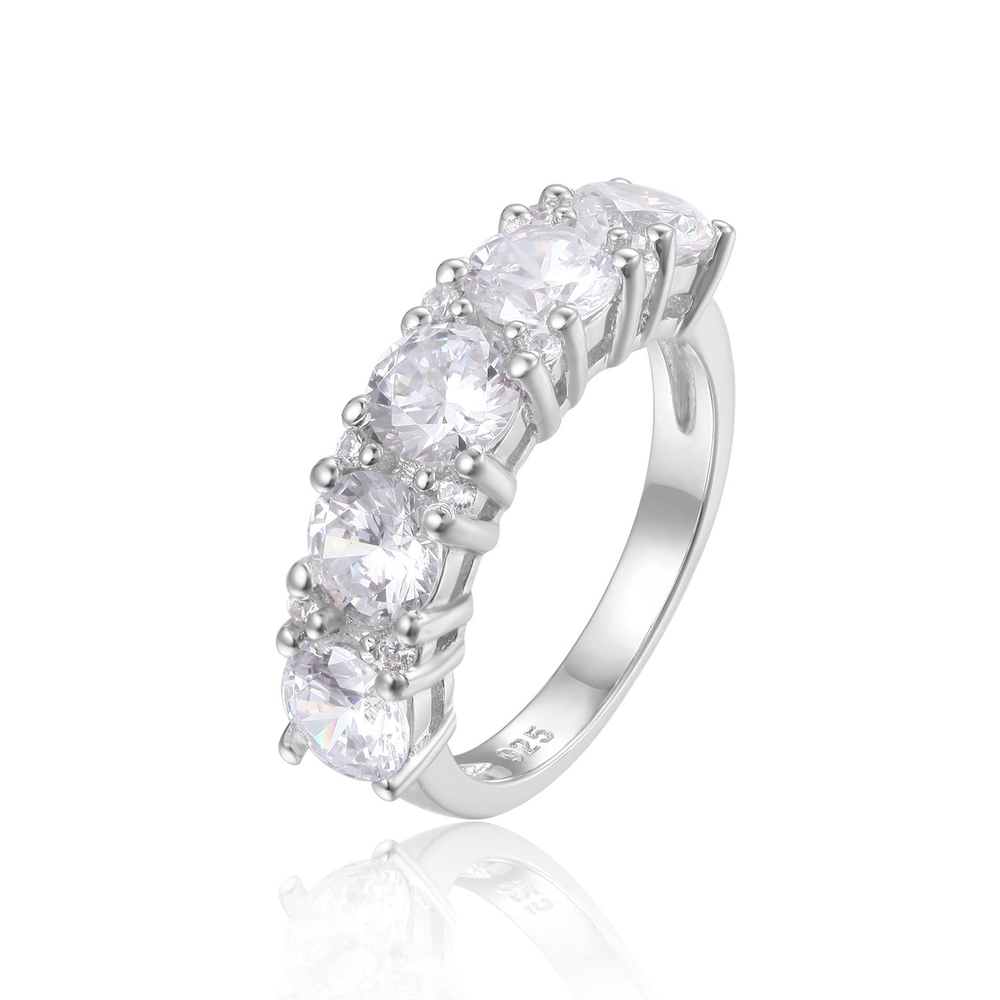 Half Eternity Ring Topaz Tourmaline Garnet Opal Engagement Anniversary Christmas Gift