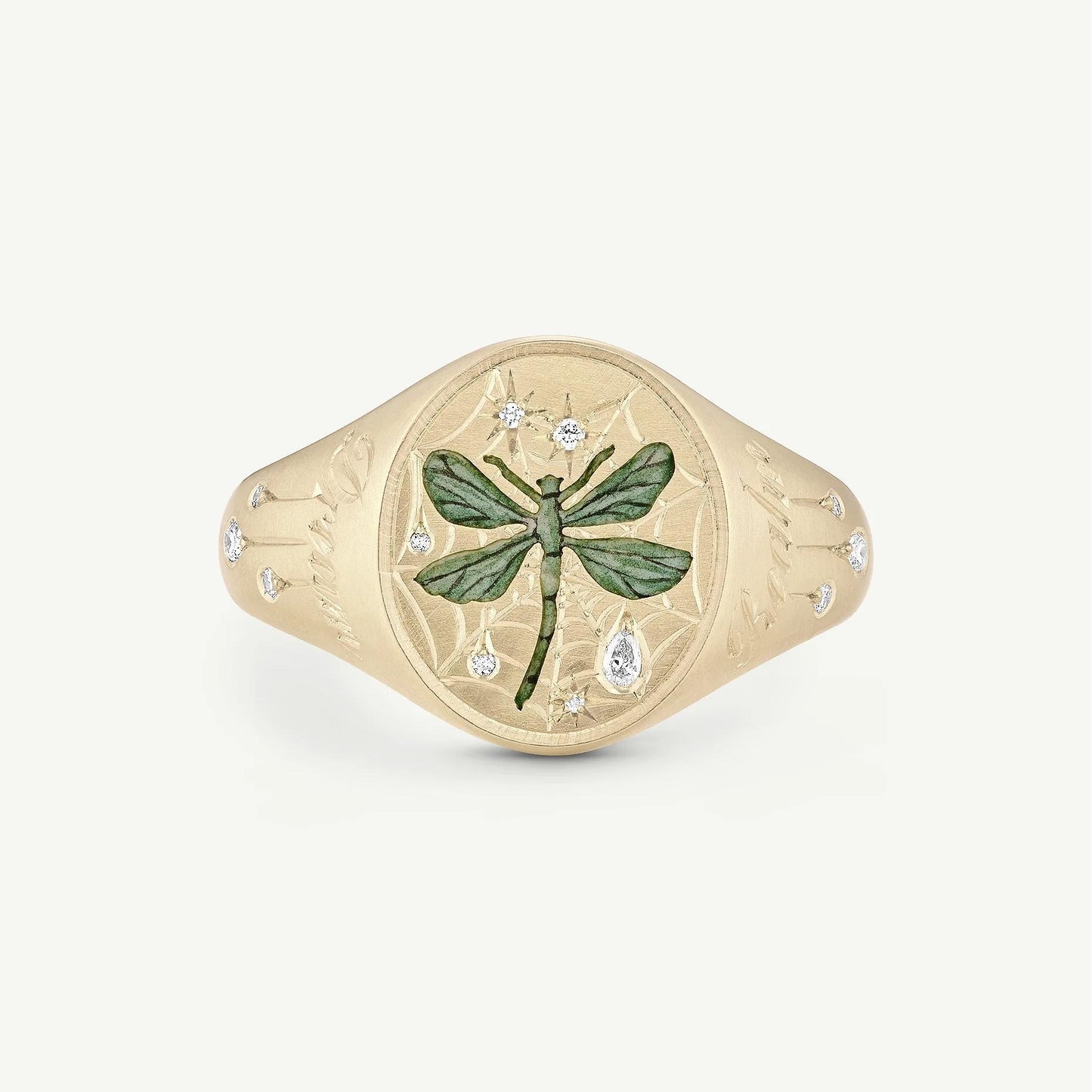 Whimsical Floral Rabbit & Butterfly Statement Ring | Colorful Painted Stainless Steel