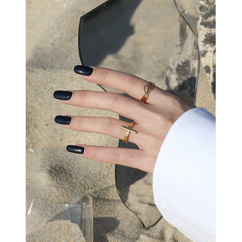 925 Sterling Silver Wave Ring - Boho Style Jewelry