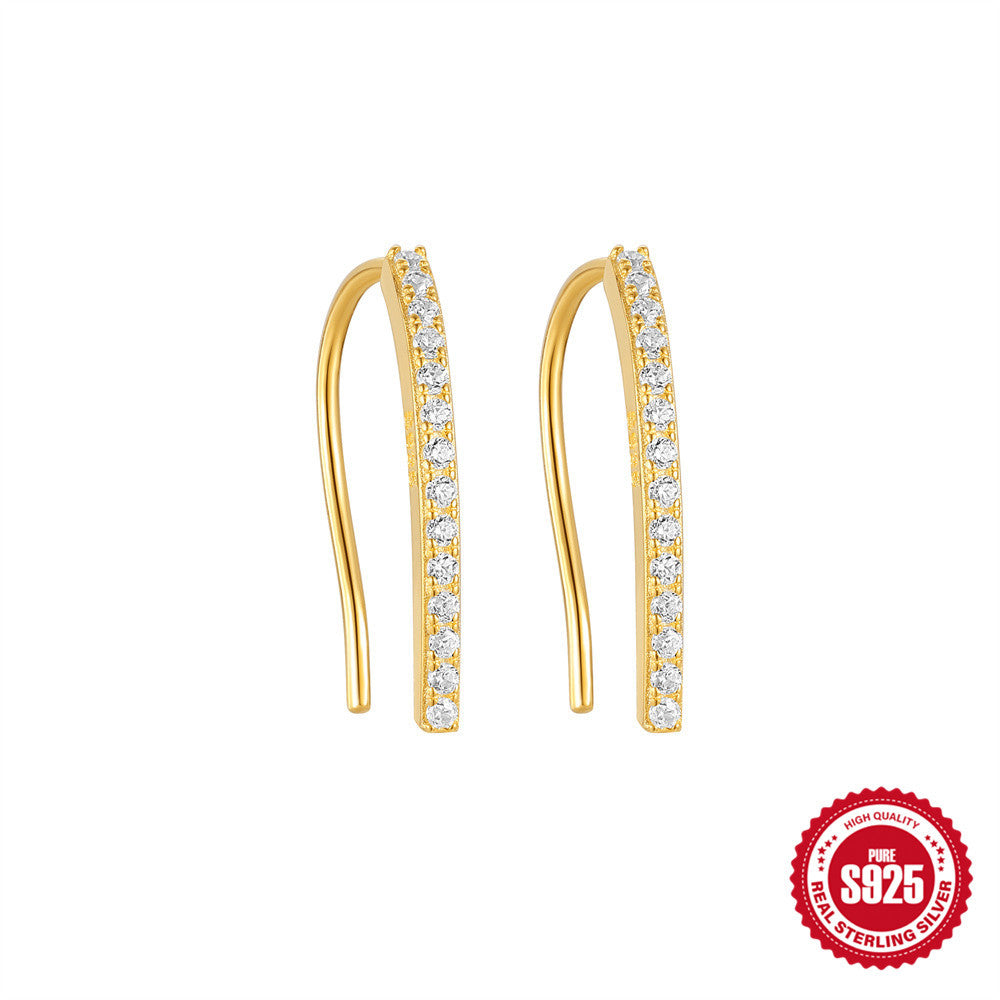 Dangling Kate Hoop Earrings Minimalist • Dainty Diamond Charm Earrings • Minimalist Huggie Hoops • Gifts for Her