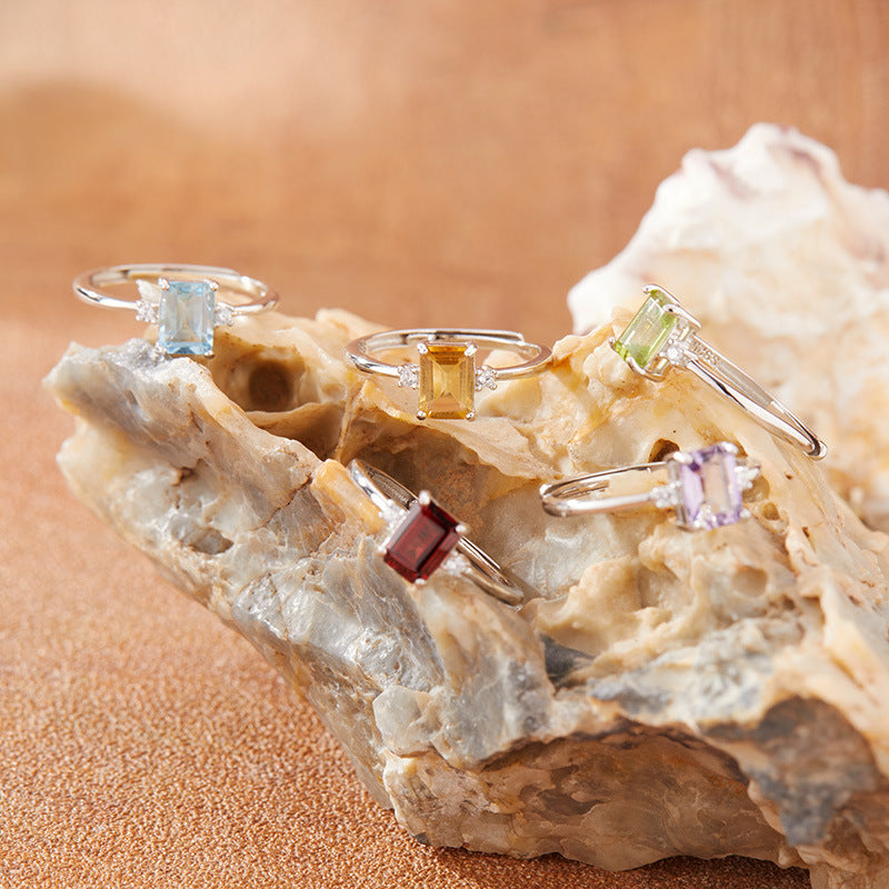 Natural Peridot Ring 14K White Gold Vermeil, August Birthstone Gold Ring, Engagement Ring, Promise Ring, Anniversary Gift, Birthday gift for her