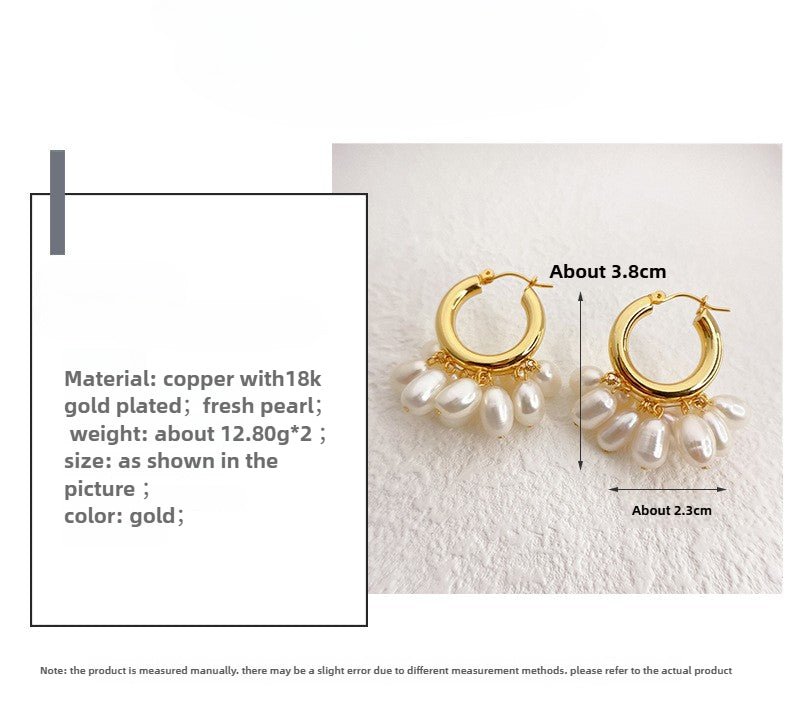 Classic Gold Pearl Stud Earrings | 18K Gold Plated | Bridal & Bridesmaid Gift Jewelry