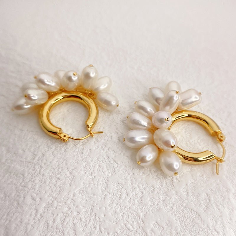 Classic Gold Pearl Stud Earrings | 18K Gold Plated | Bridal & Bridesmaid Gift Jewelry