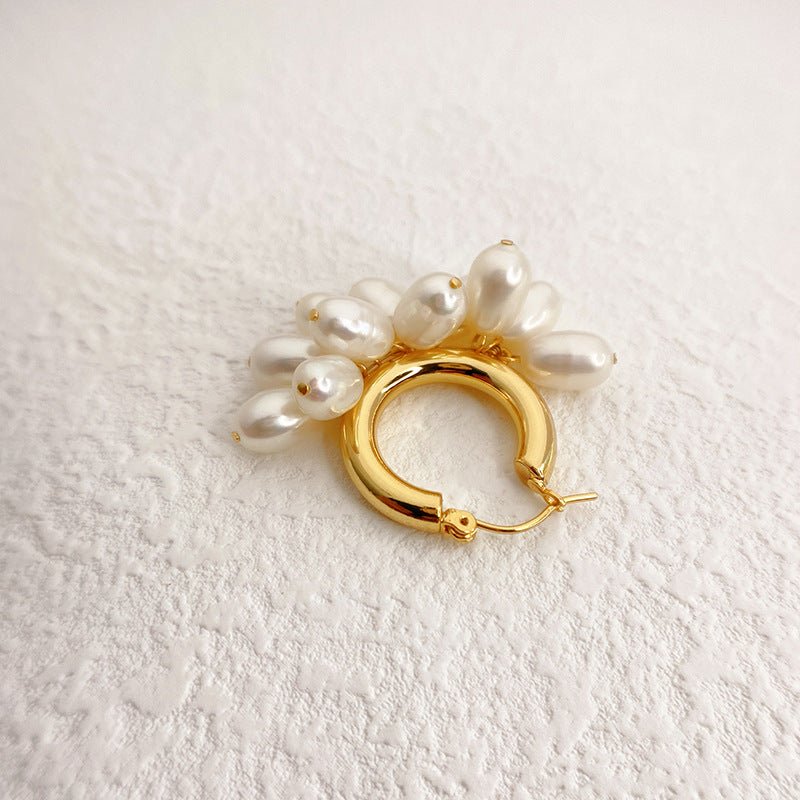 Classic Gold Pearl Stud Earrings | 18K Gold Plated | Bridal & Bridesmaid Gift Jewelry