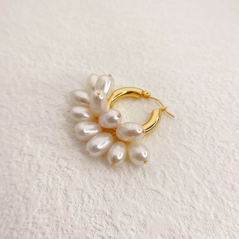 Classic Gold Pearl Stud Earrings | 18K Gold Plated | Bridal & Bridesmaid Gift Jewelry
