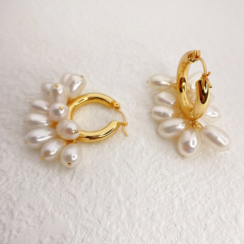 Classic Gold Pearl Stud Earrings | 18K Gold Plated | Bridal & Bridesmaid Gift Jewelry