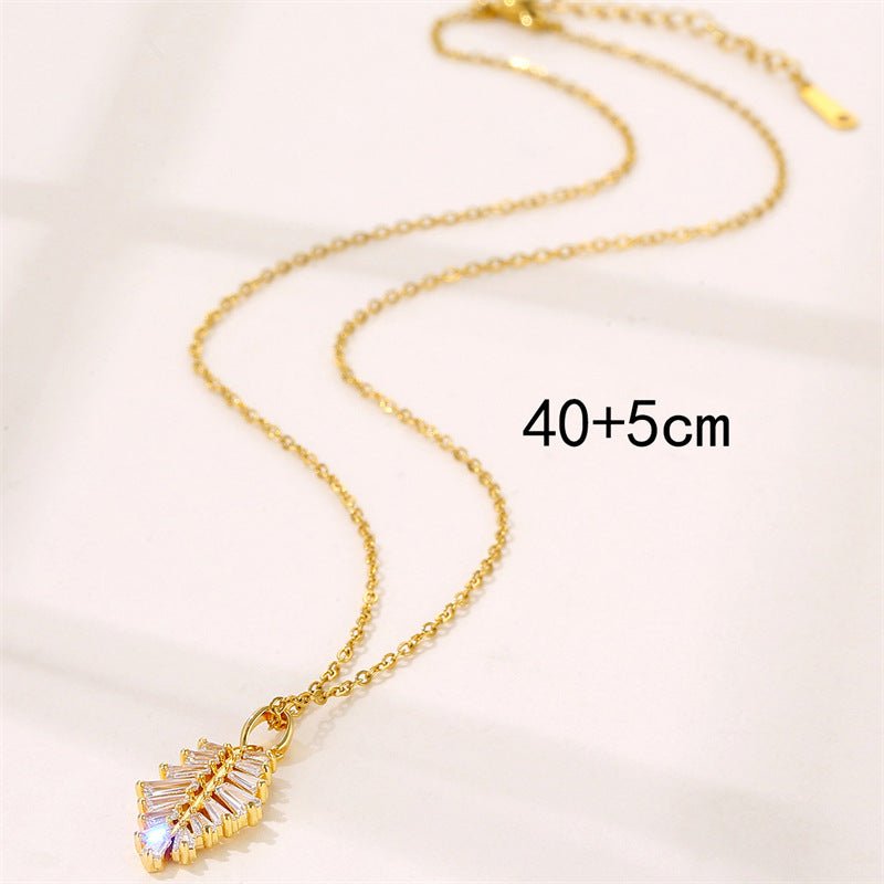 Boho Leaf Necklace, Gold Filled Bridal Necklace for Woodland Wedding & Bridesmaid Gifts