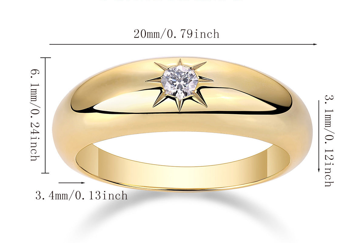 Thin Starburst Diamond Ring Star Setting Celestial Ring Dainty Minimalist Jewelry Gift for Her