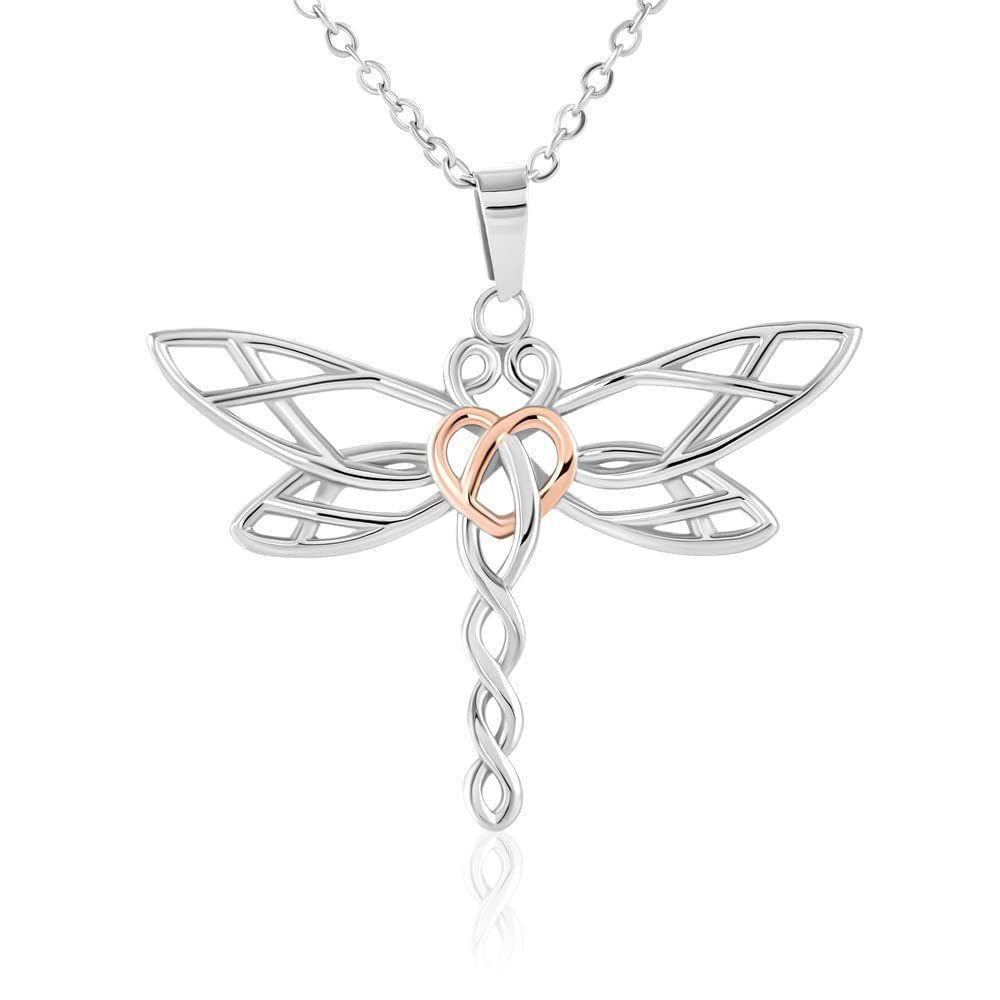 Elegant Dragonfly Necklace Gift for My Granddaughter