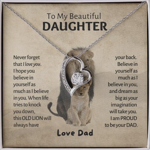 Heart CZ Necklace for My Daughter