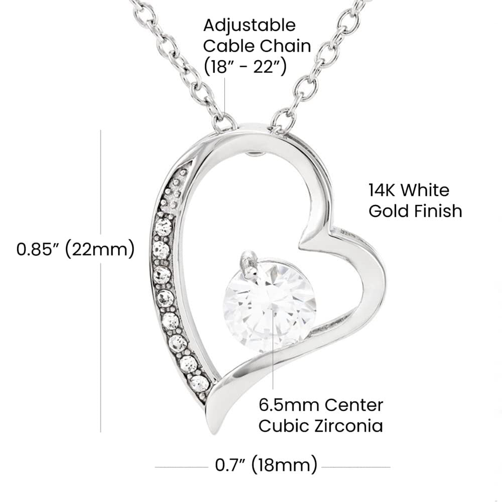 Heart CZ Necklace for My Daughter