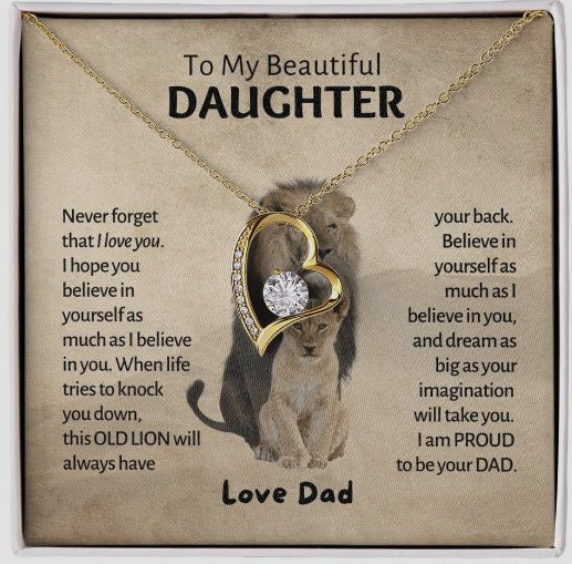 Heart CZ Necklace for My Daughter