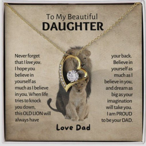 Heart CZ Necklace for My Daughter