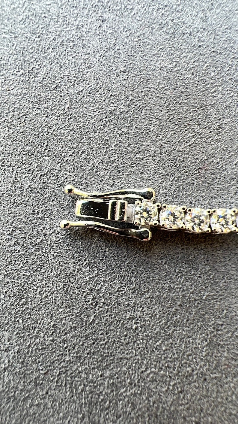 Moissanite Tennis Bracelet 925 Sterling Silver VVS Anniversary Gift