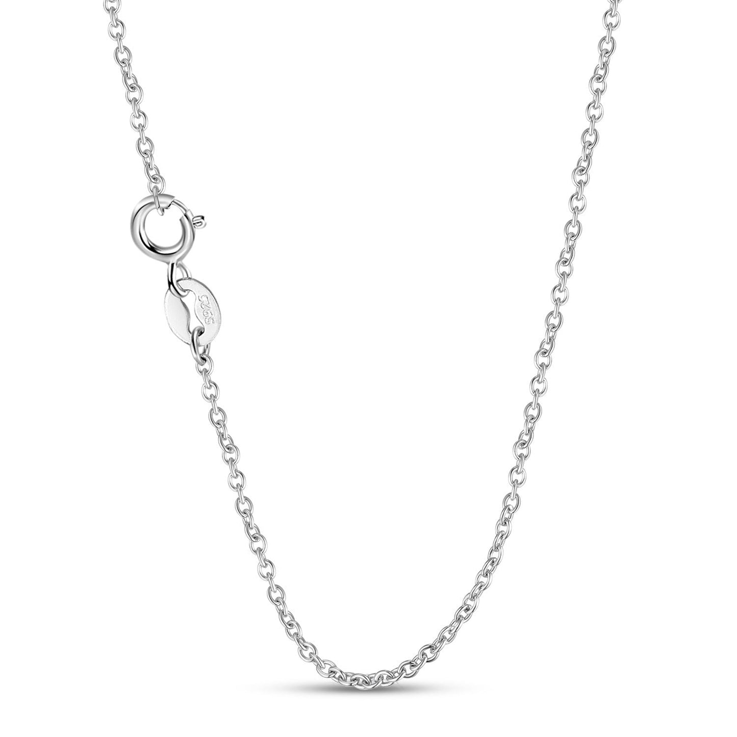 Love Symbol Necklace 925 Sterling Silver, Adjustable O-Chain Pendant for Women & Couples