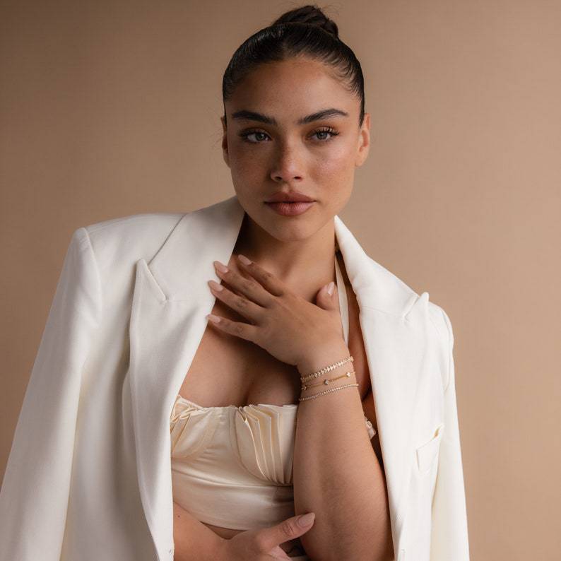 Marquise Diamond Tennis Bracelet • CZ Bracelet • Perfect Wedding Jewelry • Maid of Honor Gift