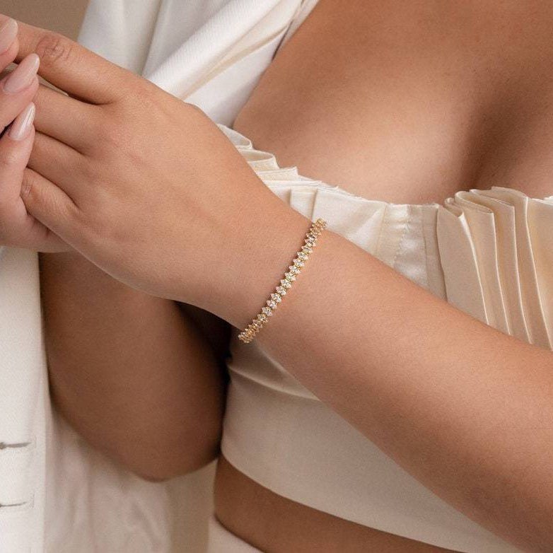 Marquise Diamond Tennis Bracelet • CZ Bracelet • Perfect Wedding Jewelry • Maid of Honor Gift