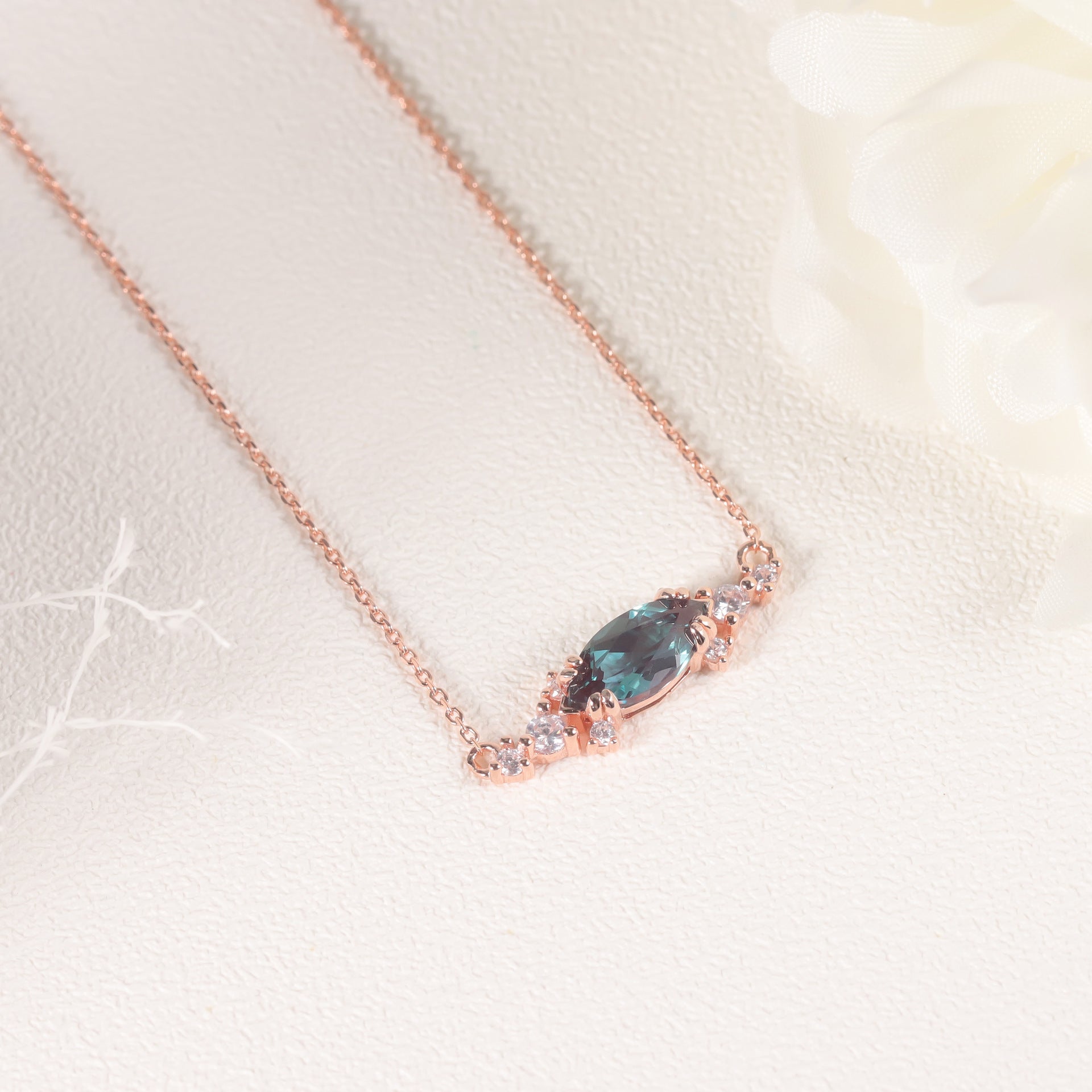 Marquise Natural Garnet 925 Sterling Silver Necklace Wedding Anniversary Birthday Christmas Gift