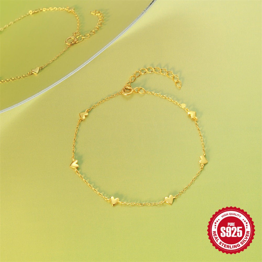 Minimalist Love Bracelet 925 Sterling Silver Gift for Her