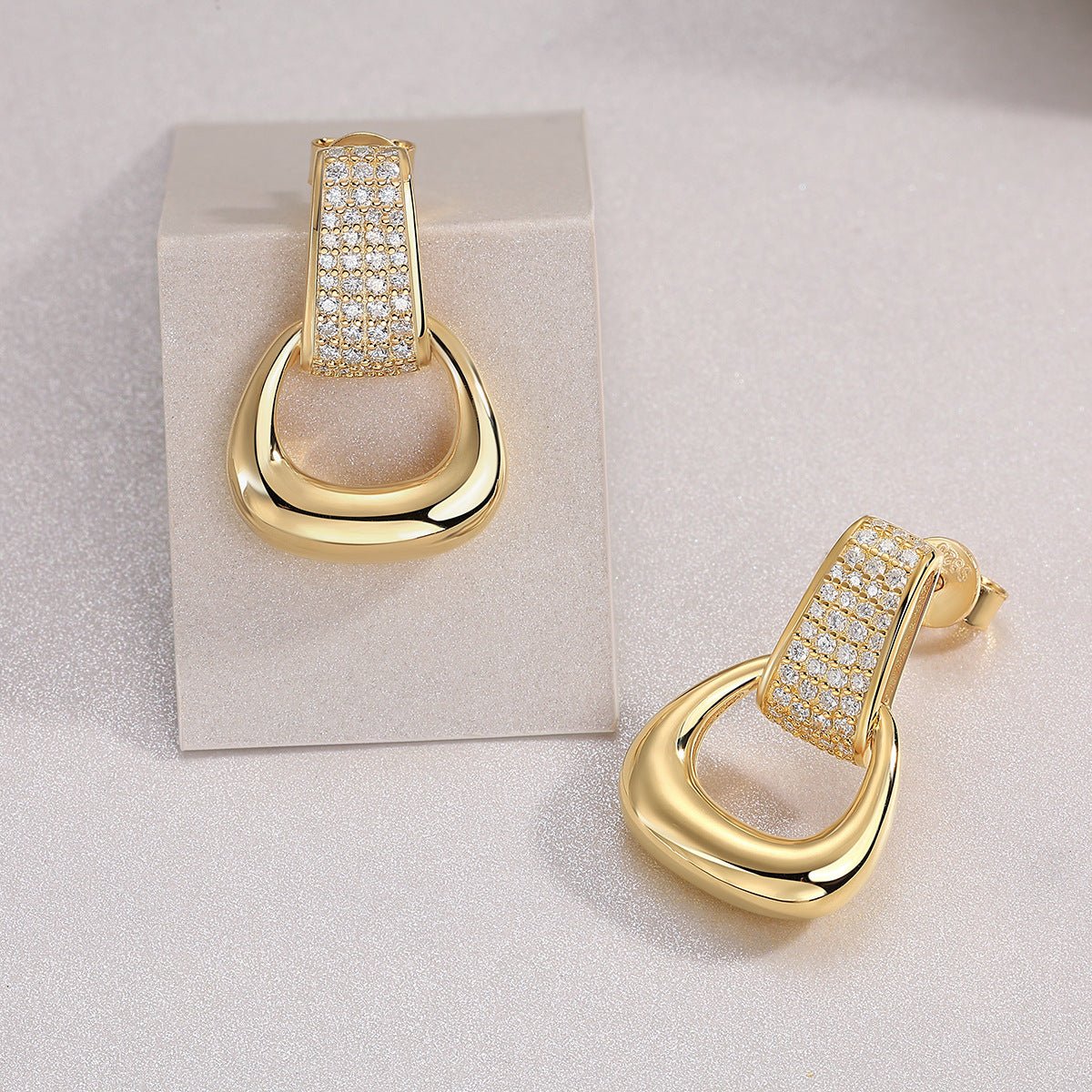 Moissanite Drop Stud Earrings | 925 Sterling Silver Dangle Earrings for Women