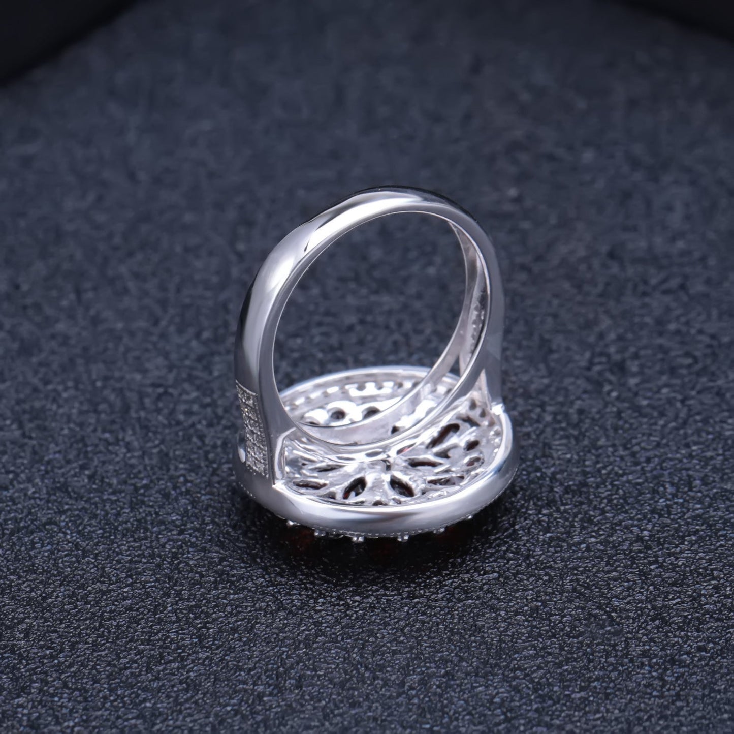 Natural Garnet Topaz Diopside State Ring 925 Silver Crystal Ring Wendding Gift For Her