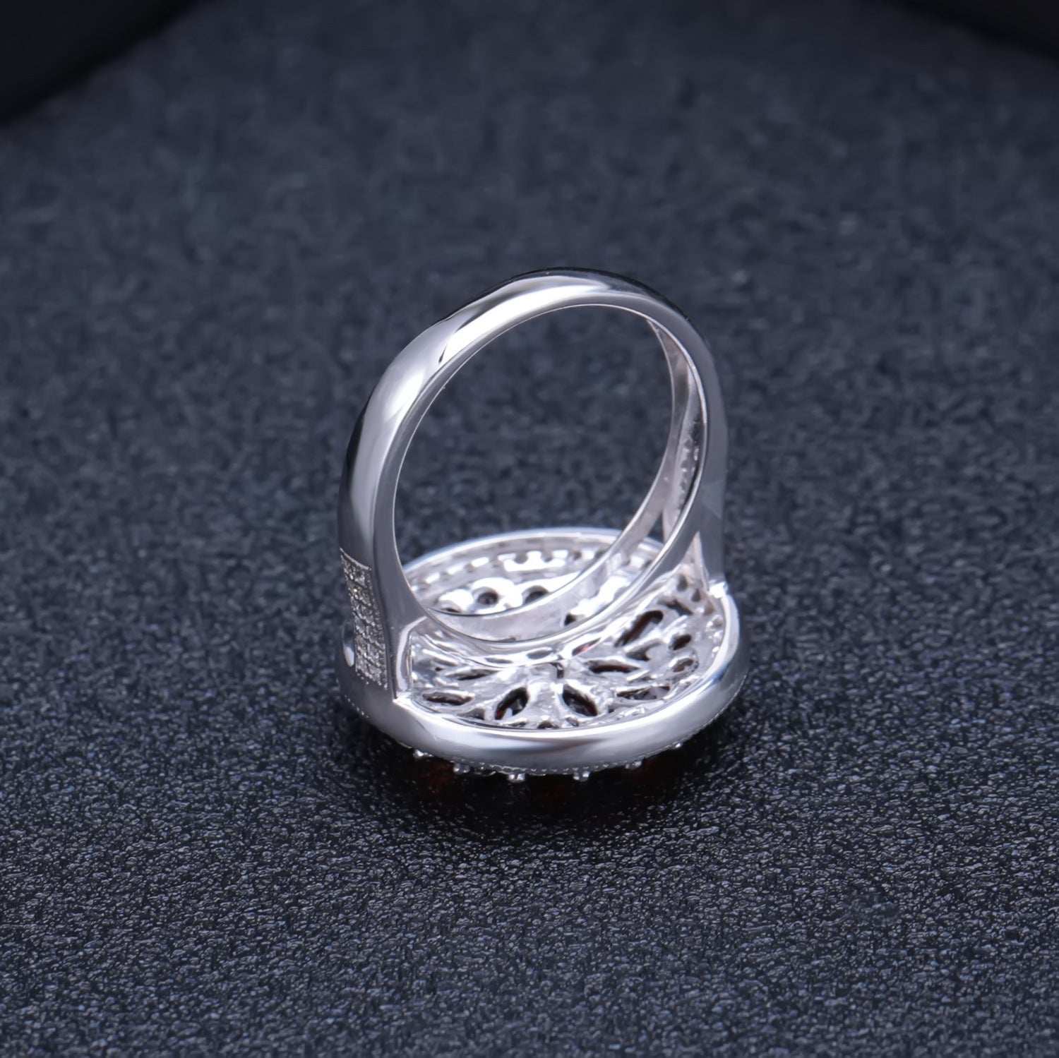 Natural Garnet Topaz Diopside State Ring 925 Silver Crystal Ring Wendding Gift For Her