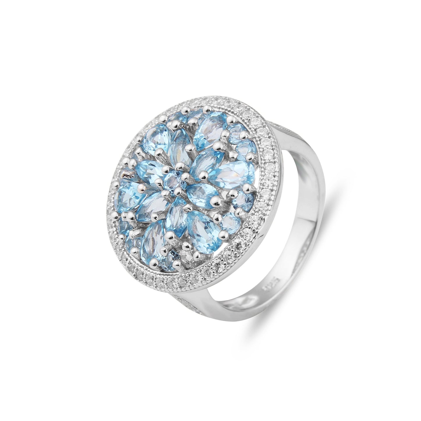 Natural Garnet Topaz Diopside State Ring 925 Silver Crystal Ring Wendding Gift For Her