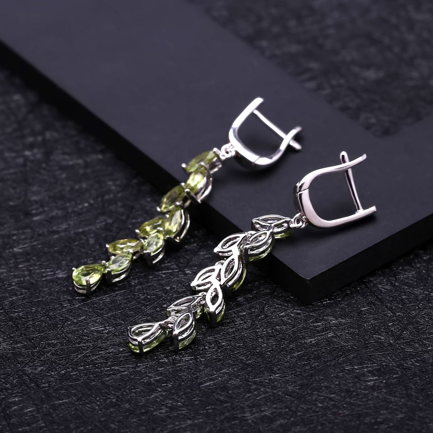 Natural Peridot Huggies Drop Earrings 925 Sterling Silver | Garnet Huggies Earrings | Grape Cluster